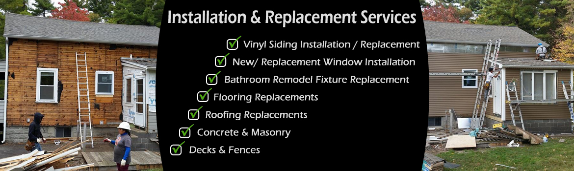 Salem, Windham, Pelham NH MA Siding, Windows, Furnaces & Heating, Flooring, Roofing, Concrete, Masonry, Decks, Fences Installation Replacement